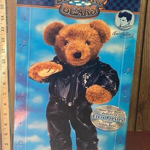 Elvis Presley Singing Teddy Bear - Black and Brown